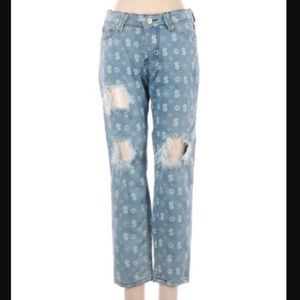MadRag Destressed Dollar Sign Ripped Jeans